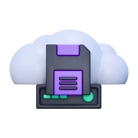 Enregistrer dans le cloud  3D Icon