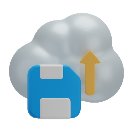 Enregistrer dans le cloud  3D Icon