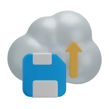 Enregistrer dans le cloud  3D Icon