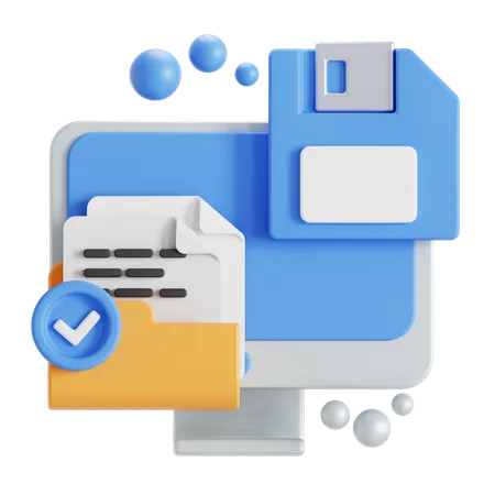 Enregistrer des documents  3D Icon