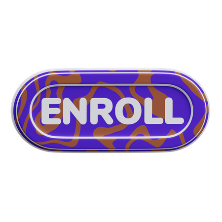 Enroll Butoon  3D Icon