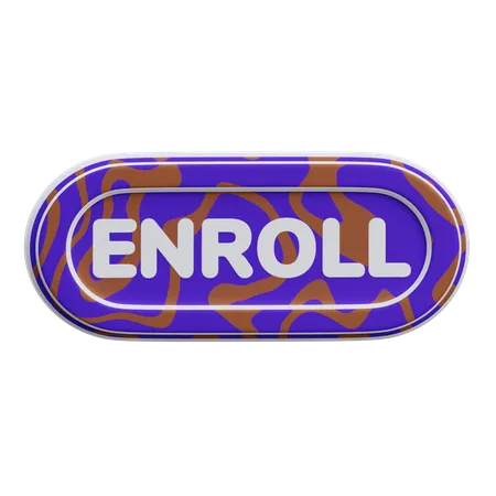 Enroll Butoon  3D Icon