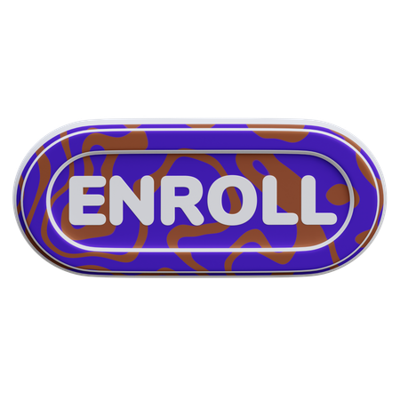 Enroll Button  3D Icon