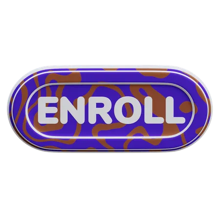 Enroll Button  3D Icon