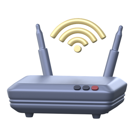 Router inalámbrico  3D Icon