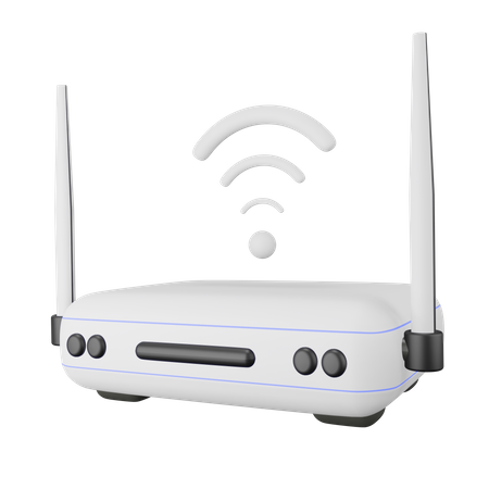 Router de wifi  3D Illustration