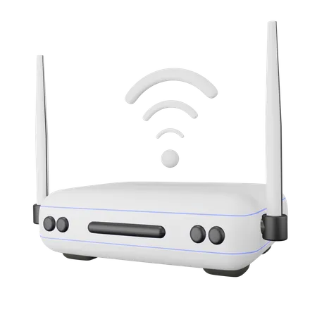 Router de wifi  3D Illustration