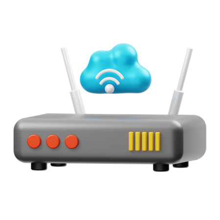 Router de wifi  3D Illustration