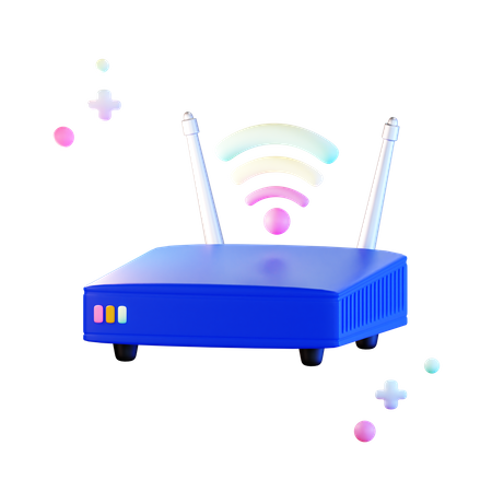 Router de wifi  3D Illustration