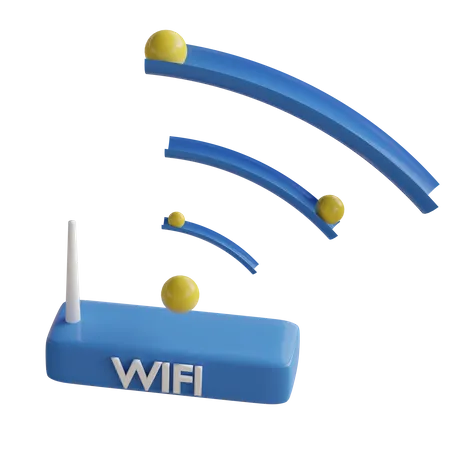 Router de wifi  3D Illustration