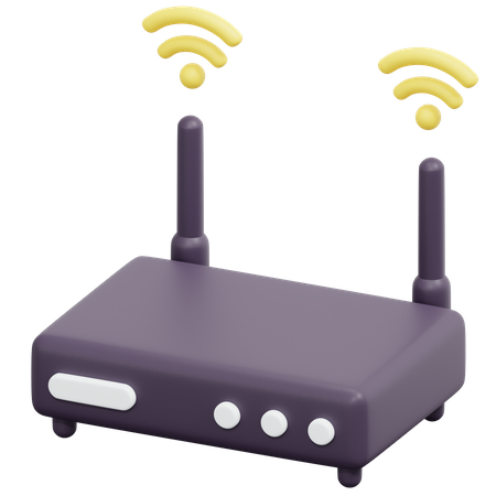 Enrutador wifi inteligente  3D Icon