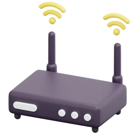 Enrutador wifi inteligente  3D Icon