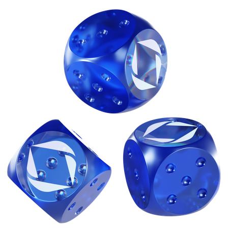 Ens Glass Dice Crypto  3D Icon