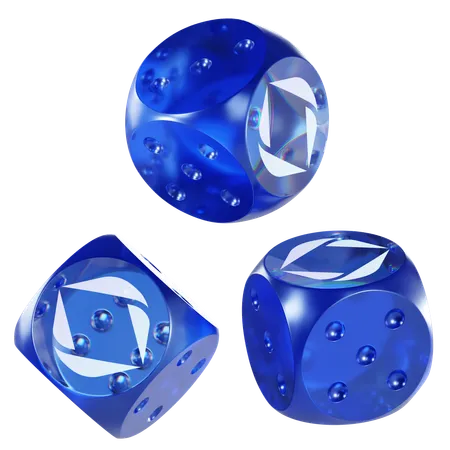 Ens Glass Dice Crypto  3D Icon