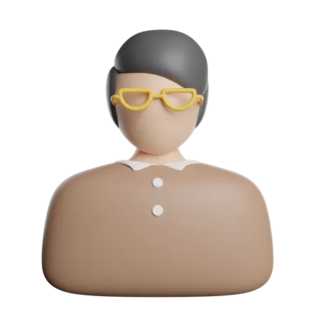 Enseignant de sexe masculin  3D Icon