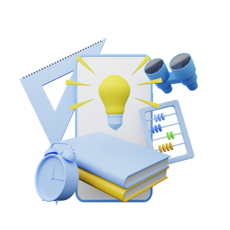 Enseignement des mathématiques en ligne  3D Icon
