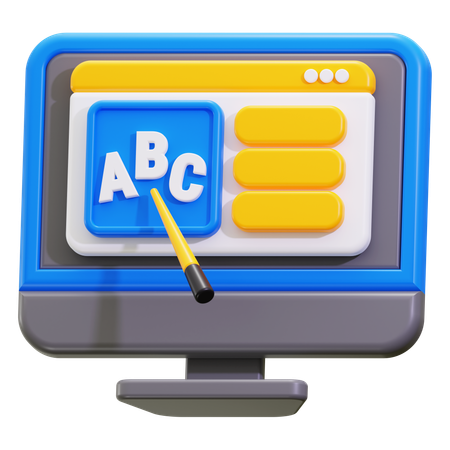 Enseignement en ligne  3D Icon