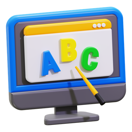 Enseignement en ligne  3D Icon