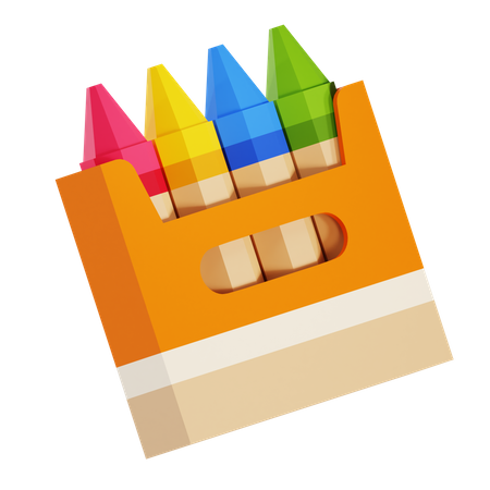 Ensemble coloré de crayon  3D Icon