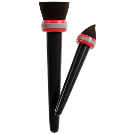 Ensemble de pinceaux de maquillage professionnels  3D Icon