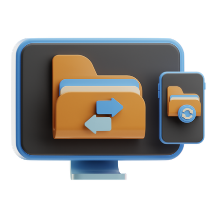 Ensemble de transfert de fichiers  3D Icon