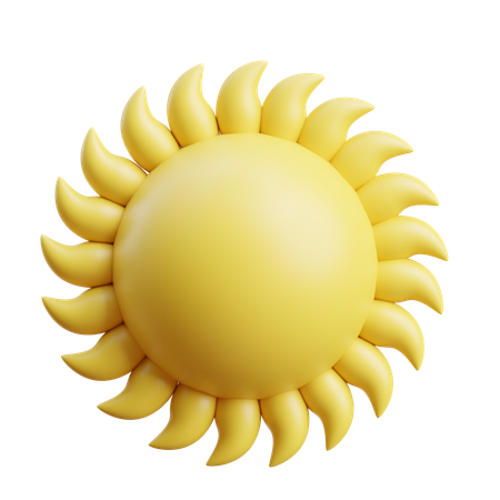 Sol ensolarado  3D Icon