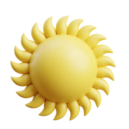 Sol ensolarado  3D Icon