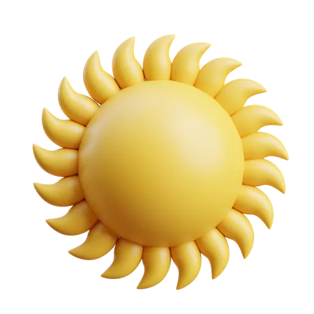 Sol ensolarado  3D Icon