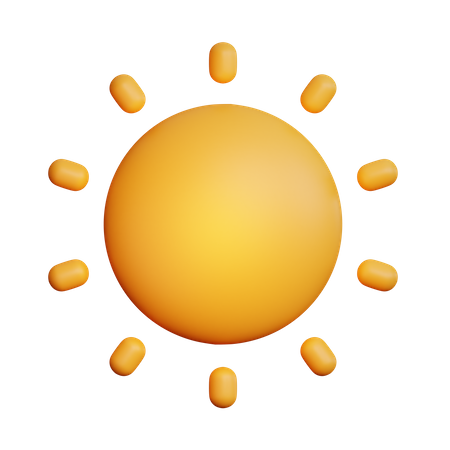 Sol ensolarado  3D Icon