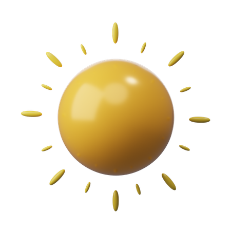 Soleil ensoleillé  3D Icon