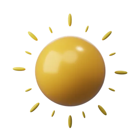 Soleil ensoleillé  3D Icon