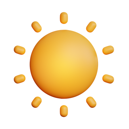 Soleil ensoleillé  3D Icon