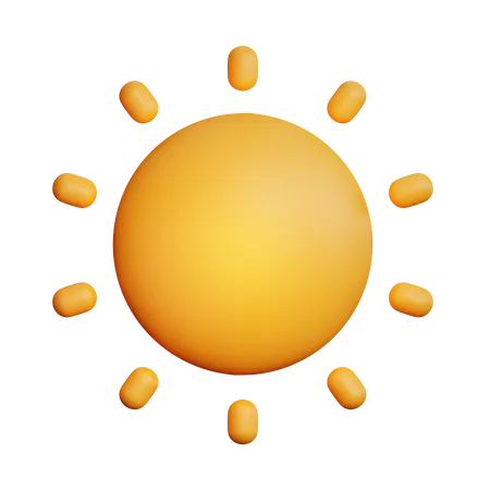 Soleil ensoleillé  3D Icon