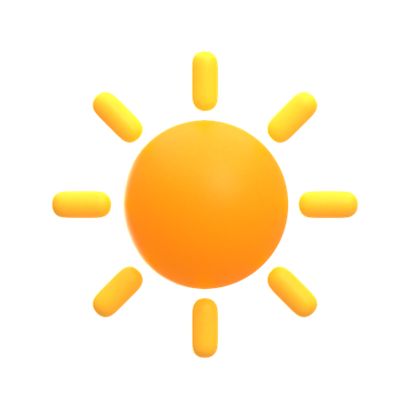 Soleil ensoleillé  3D Icon