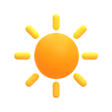 Soleil ensoleillé  3D Icon