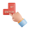 press enter with hand graphics