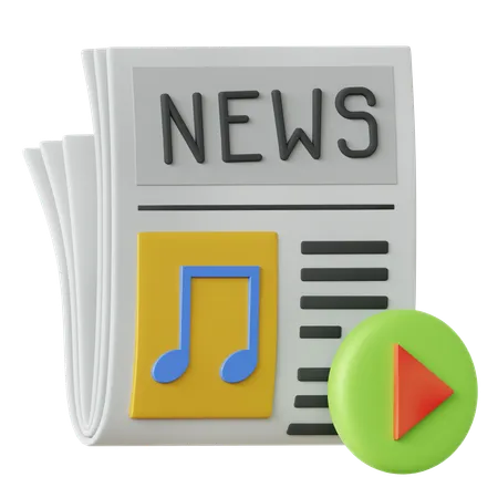 Entertainment News  3D Icon