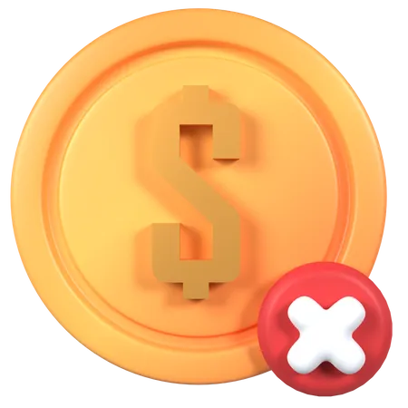 Dollar entfernen  3D Icon