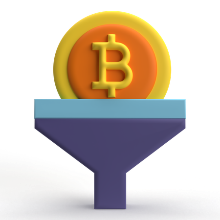 Entonnoir Bitcoin  3D Icon