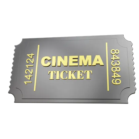 Boleto de cine  3D Icon