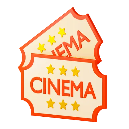 Boleto de cine  3D Icon