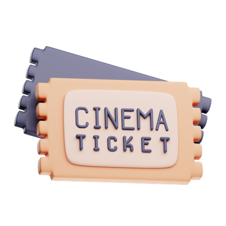 Boleto de cine  3D Icon