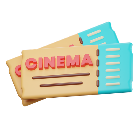 Boleto de cine  3D Icon