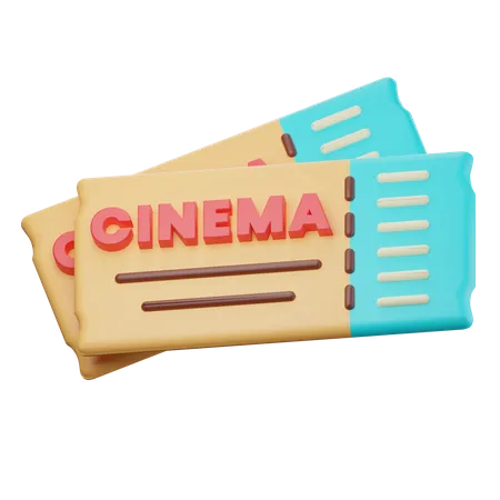 Boleto de cine  3D Icon