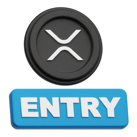 Entrada de moeda XRP  3D Icon