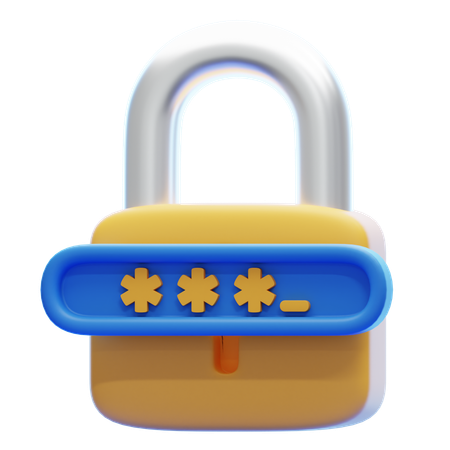 Entrada de senha  3D Icon