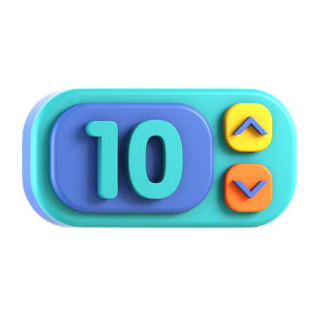 Entrada numérica  3D Icon