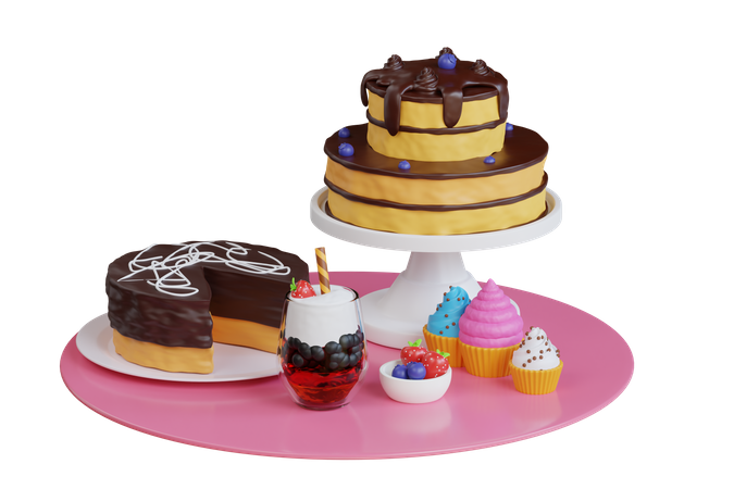 Entrées et desserts  3D Icon