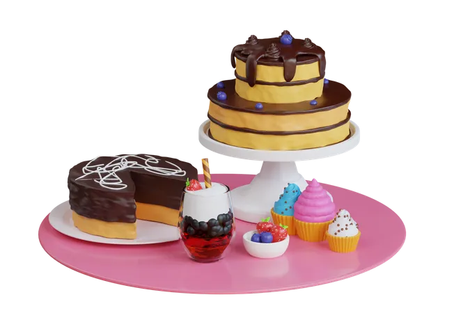 Entrées et desserts  3D Icon