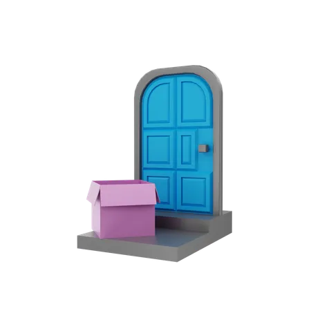 Entrega a puerta  3D Icon